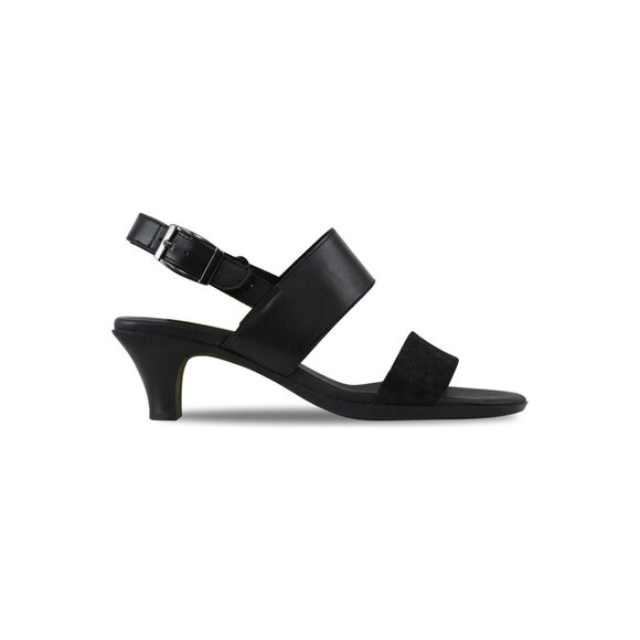 🆕MUNRO Livia Kitten Heel Sandals Shoes Black 8N - Picture 3 of 14